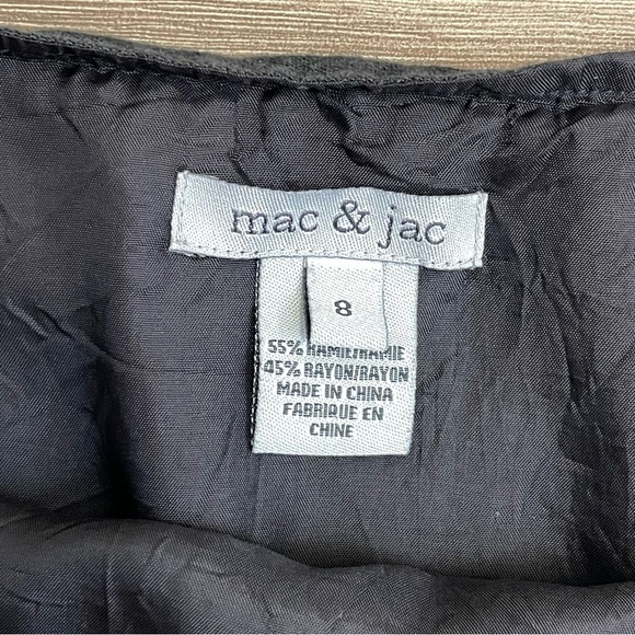 Mac & Jac Y2K Black Floral Embroidered Straight Knee Length Skirt - Picture 5 of 11